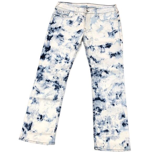 RARE True Religion Jeans Size 40 STRAIGHT Blue - Picture 7 of 12